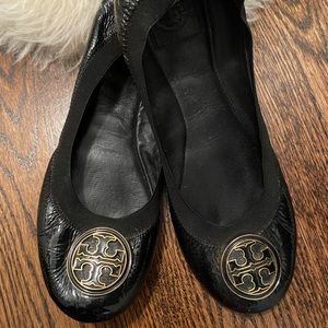 Tory Burch Black Flats
